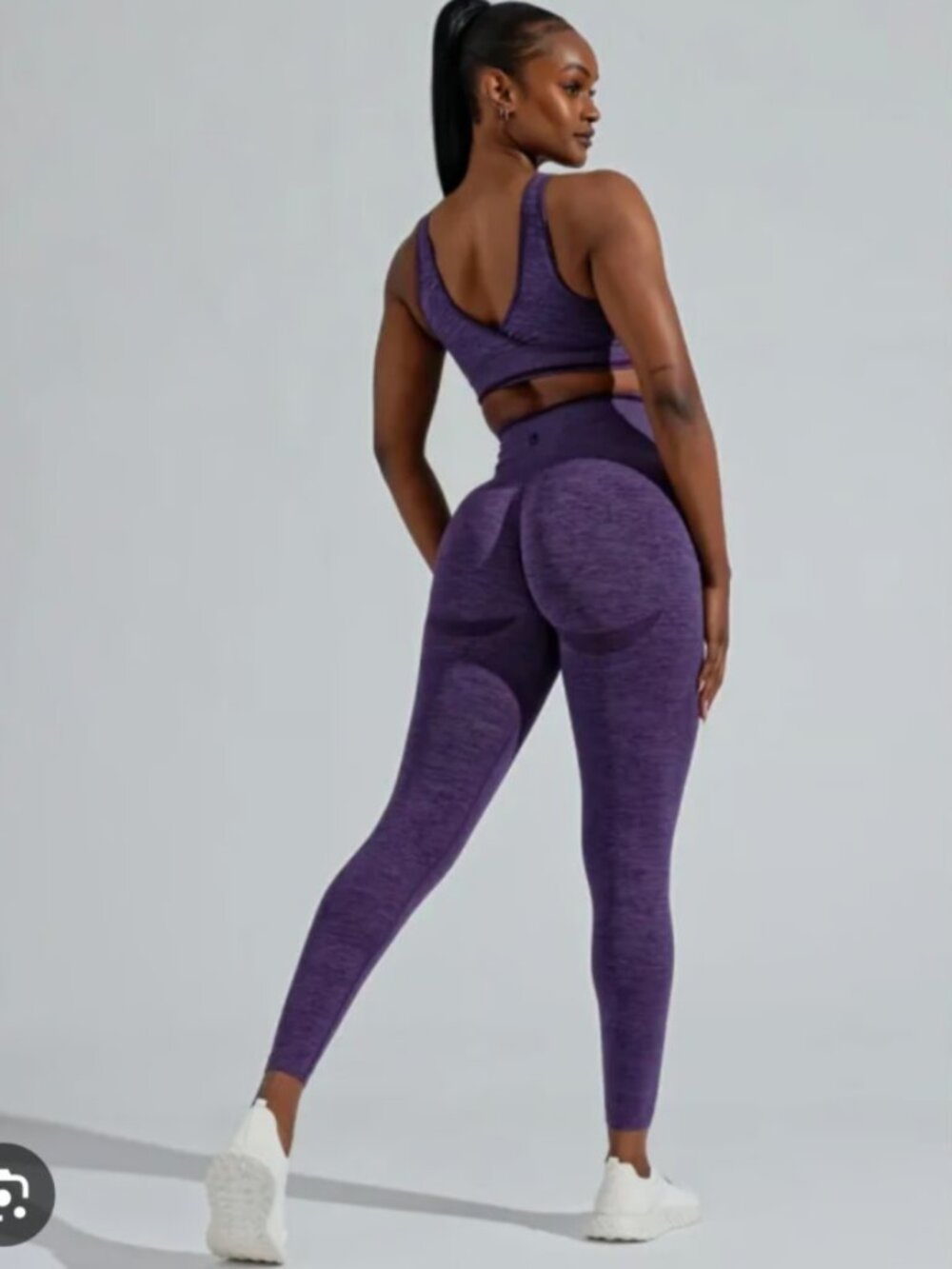 Buffbunny Collection Eggplant Purple BBL Seamless Leggings Size Small